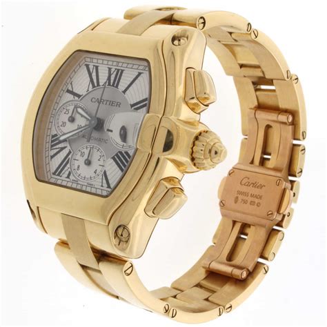 cartier gold watch mens|cartier chronograph watches for men's.